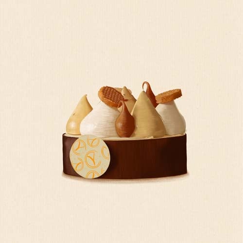 Dessin d'une tartelette au caramel